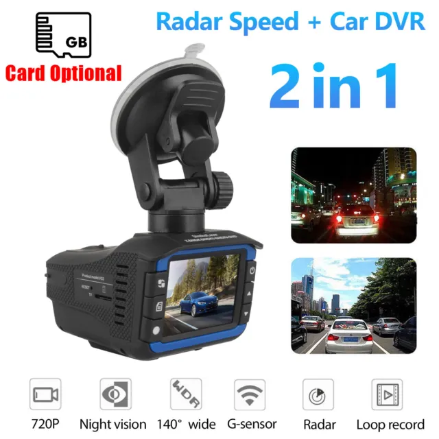 Car Dash Camera Anti Radar Laser Speed Detector DVR 1080P Recorder Video Night+