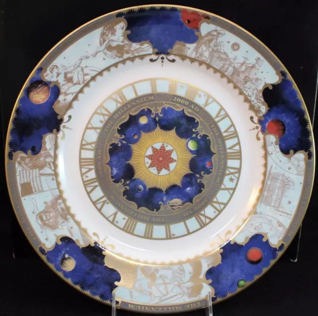 Royal Worcester Millennium Doré Pour Célébrer The Millennium Chop Plaque 30.5cm
