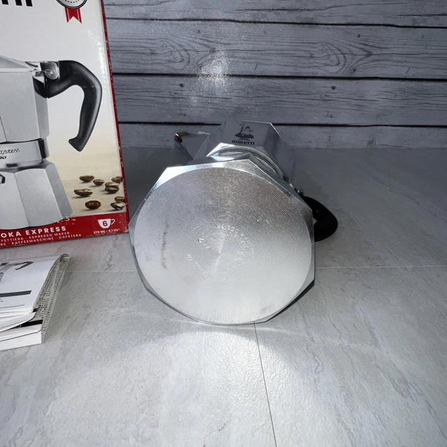 BIALETTI MOKA EXPRESS 6Cup Stovetop Espresso Coffee Maker Silver in