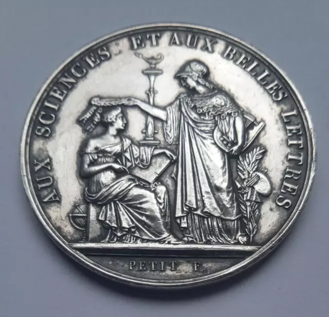 1849 Lycee Descartes Award  French  Silver Medal / Medaille Argent Jlh Remaury