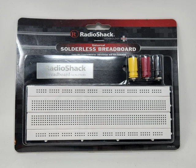NEW 840-point solderless breadboard, metal base, rubber feet and 3 binding posts