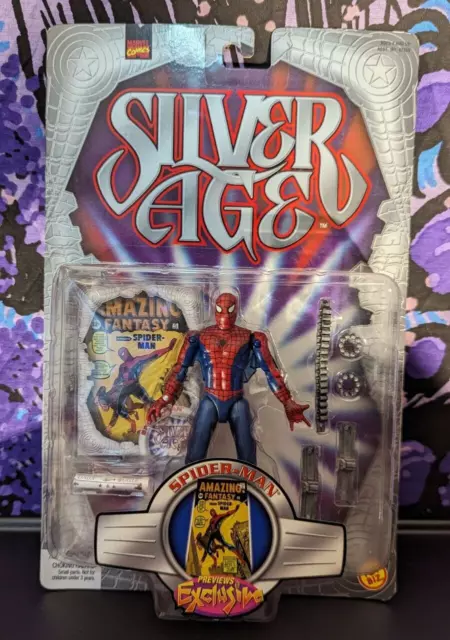 Marvel Comics Silver Age Spider-Man Action Figure 1999 ToyBiz Vintage