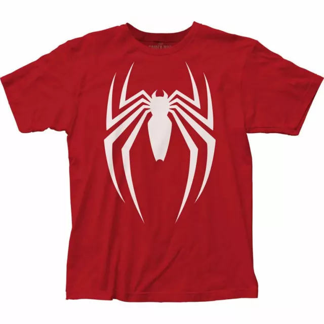 Spider-Man Video Game Logo T Shirt Mens Licensed Marvel Superhero Avengers Red