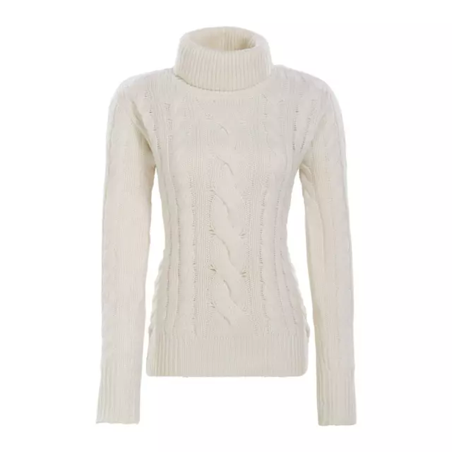 Alps & Meters Ivory Classic Cable Knit  Small NEW