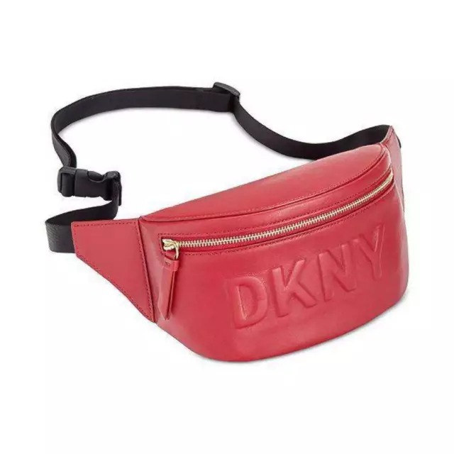 DKNY Tilly Logo Fanny Pack Belt Bag Faux Leather