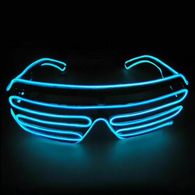LED Shutter Glasses EL Neon Flashing Blink Funny Sunglasses Bar Party Props LOT