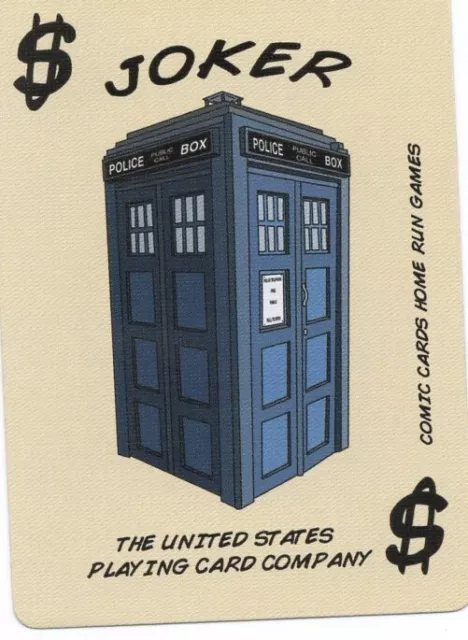 RARE MODERN "Bicycle Type - Police Phone Box (USPCC)" JOKER Playing Card #11