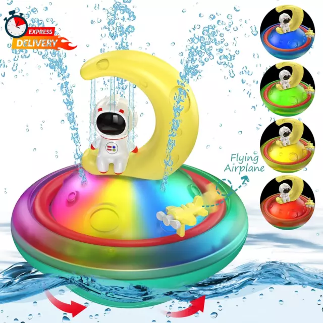 Baby Bath Toys for Toddlers,  Spray Water Toy Rotation Baby Light up Bath Toys,