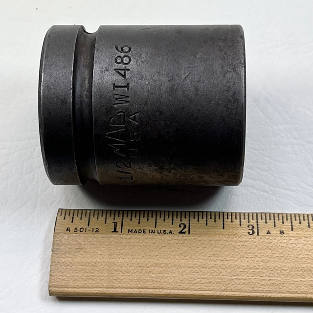 Mac Tools WI486 1-1/2in.  3/4" Drive 6 Point Impact Socket USA SAE Heavy Duty 2