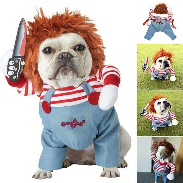 Halloween Pet Costume Pet Dog Funny Clothes Adjustable Dog Cosplay Costume Scary