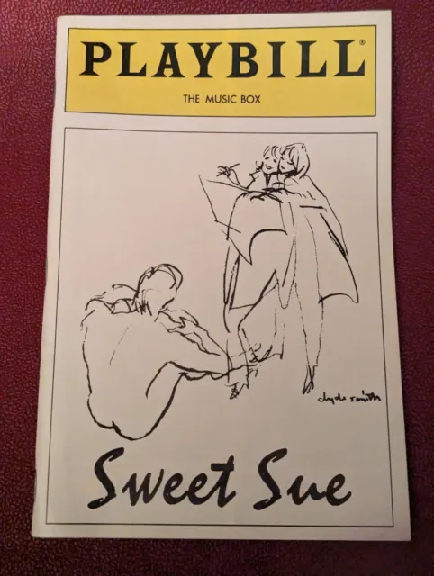 Playbill "Sweet Sue" The Music Box Theatre - February, 1987 - Broadway, NYC