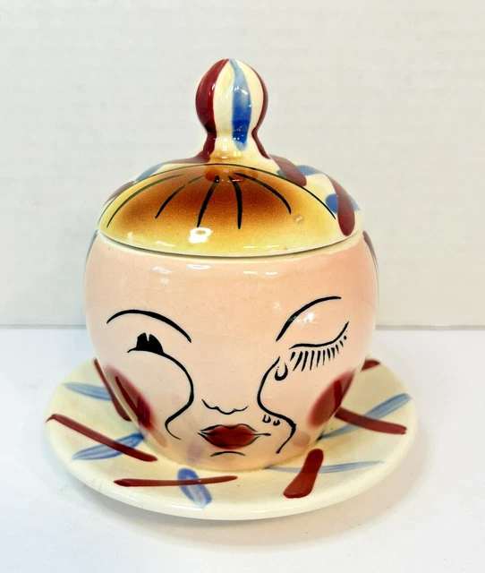 VINTAGE ANTHROPOMORPHIC ONION Face Condiment Japan Ceramic Novelty ...