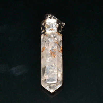 36 MM Long ogonite Rock Crystal Orgone Pendant Set Healing Crystal Reiki Charged