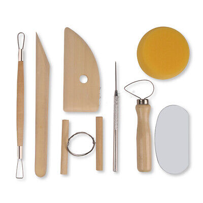Juego de 8 piezas herramientas de moldeo de cerámica de arcilla herramienta de cerámica de madera práctica-CJ