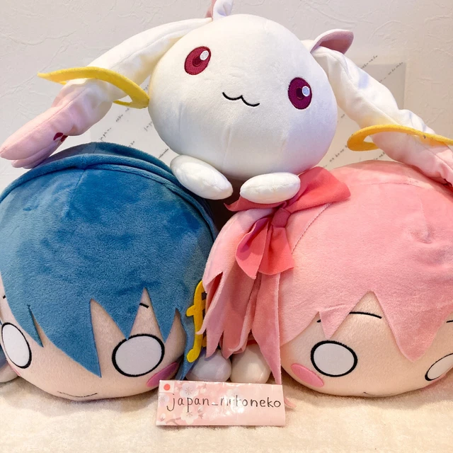 Puella Magi Madoka Magica Sayaka Kyubey Mega Jumbo Nesoberi Plush Doll Set 40cm