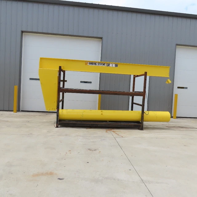 Handling Systems 1 Ton Free Standing Jib Crane 14' Swing 12' Travel 10' Under