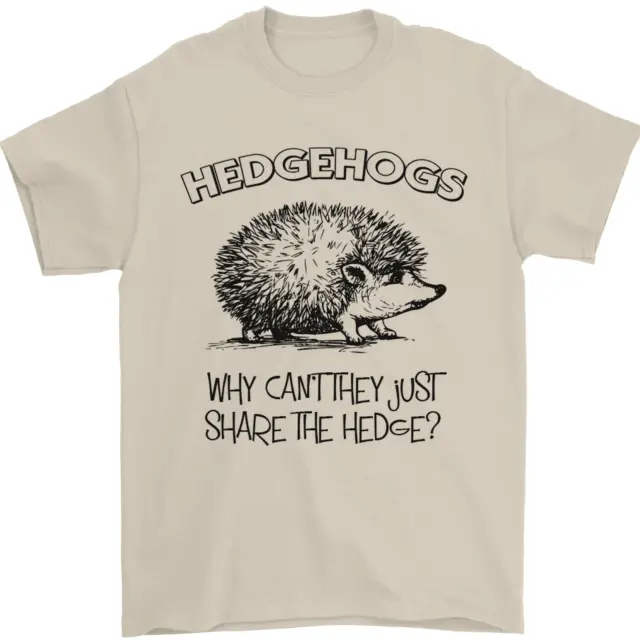 T-shirt da uomo Hedgehogs Just Share the Hedge divertente 100% cotone