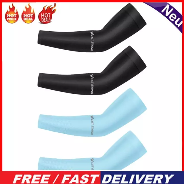 WEST BIKING Arm Sleeves UV Protection Running Cycling Sport Sunscreen Warmer