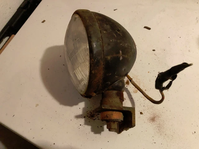 Vintage Headlight Motorcycle Truck Patina Ratrod Antique 6 1/2" lamp Rusty