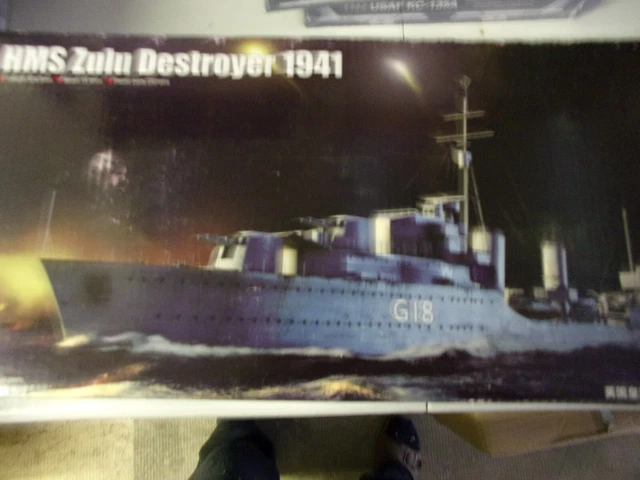 Maquette bateau : Destroyer de classe tribale HMS Zulu (F18) 1941