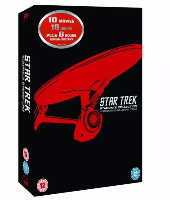 Star Trek Stardate Collection The Movies 1-10 Dvd Box Set 12 Disc R4 New&Sealed