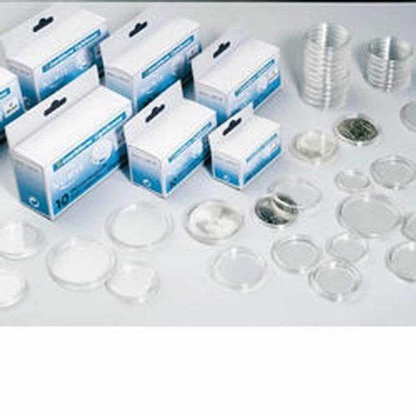 Capsules transparentes pour pièces de monnaie - Diamètre intérieur 33mm - La Poste