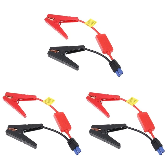 3 pezzi - spina - emergenza - cavo jumper alligatore morsetto booster - clip batteria