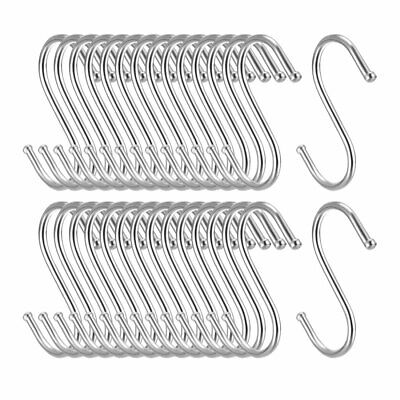 Metal S Hooks 2.6" S Shaped Hook Hangers for Kitchen Multiple Uses 30pcs