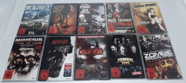 Zombie Horror DVD Sammlung Konvolut - 10Filme Fsk18 - Zombie Uproar, Code Red ua