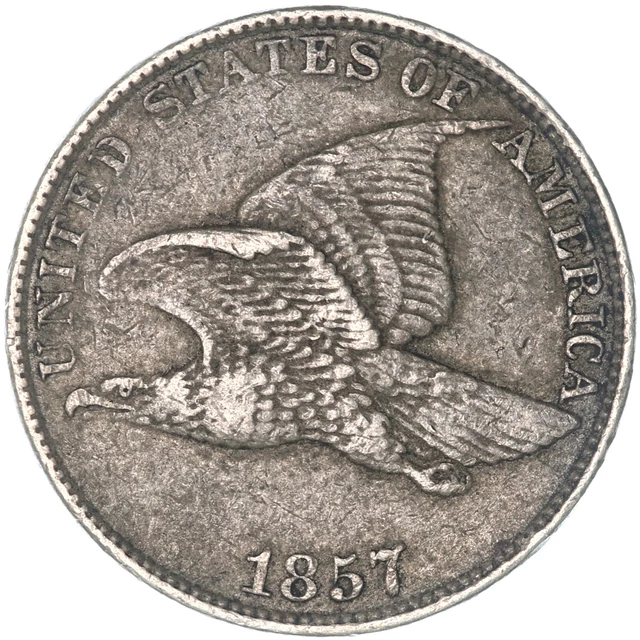 1857 Flying Eagle Cent Very Fine Penny VF+ See Pics W905