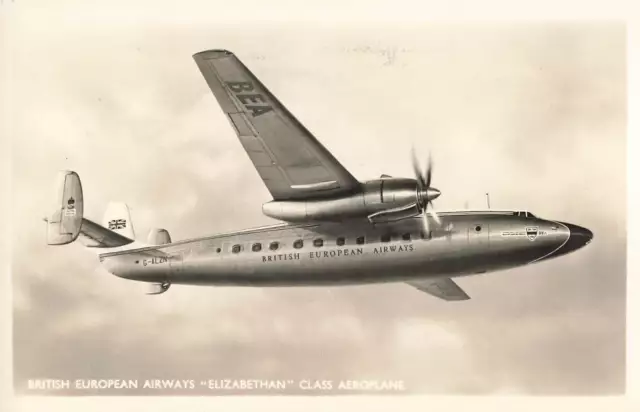 RPPC British European Airways BEA Elizabethan Class Airplane Aeroplane UK