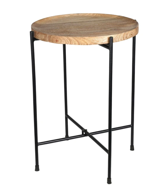 Metall Beistelltisch klappbar - Ø 33 cm - Couch Deko Tablett Blumen Tisch Hocker