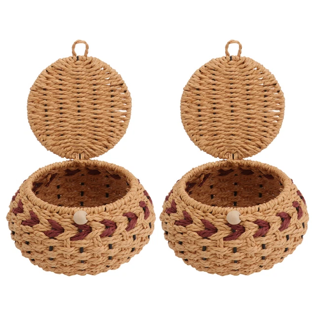 2 Pcs Pot De Paille Go Gazon Porte-clés Bureau Allez Jouer Aux Boules