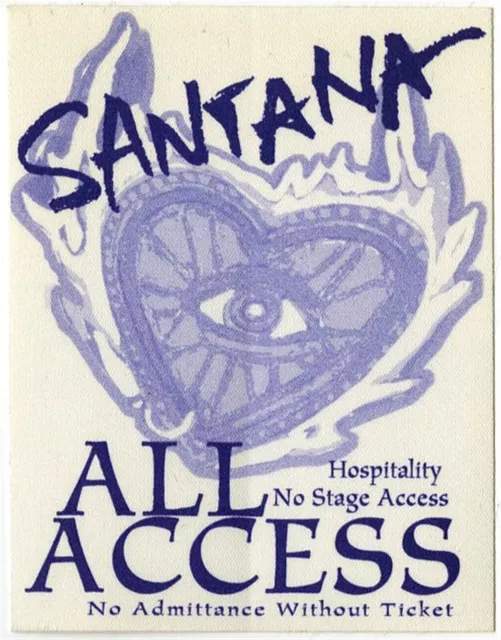 Santana 1999 Supernatural concert tour All Access Backstage Pass