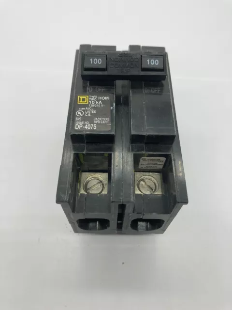 Square D Homeline HOM2100 2 Pole 100A 120 240V HOM Plug In Main  Circuit Breaker