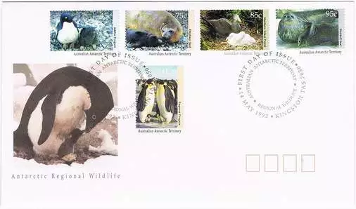 Australian Antarctic Territory 1992 FDC 90-94 - Regional Wildlife I