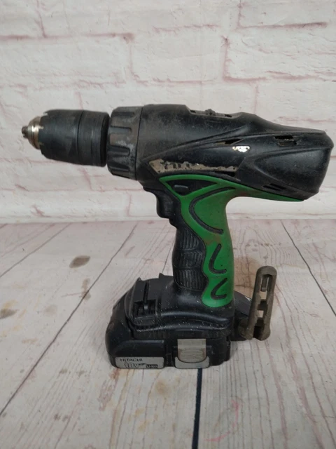 HITACHI DV18DCL CORDLESS Hammer drill 18v With 1.5Ah Battery For Spare Or Repair 14.00 PicClick UK