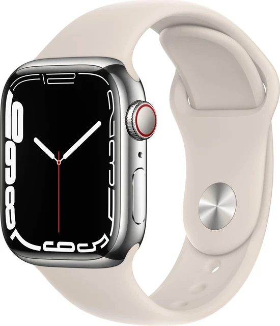 APPLE Watch S7 GPS + Cell 41mm EDS-Gehäuse Sportband Polarstern MKHW3FD/A B-Ware