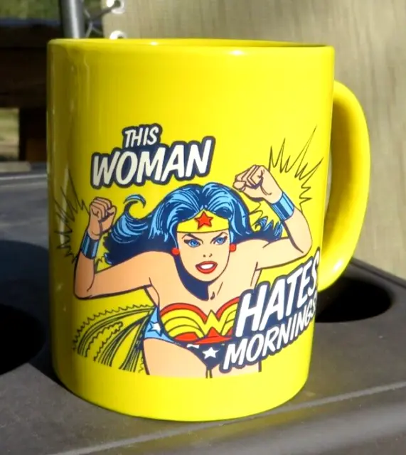 Wonder Woman This Woman Hates Mornings! DC Comics 12 Ounce Coffee Mug