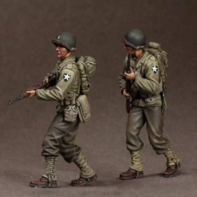 1/35 Resin Figures Model kit WW II US soldiers 2 man Unpainted Unassembled