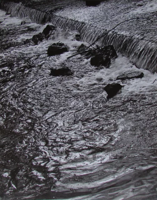 Fluss - sw Foto aus der 70er Jahre 28 x 22 cm signiert Fotokunst Photo