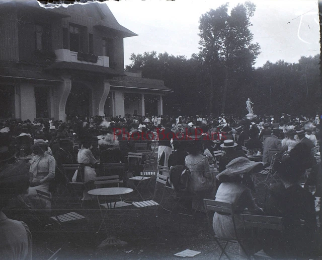 Café Photo NEGATIVE Plaque verre Stereo c1925 Vintage V28L11n8