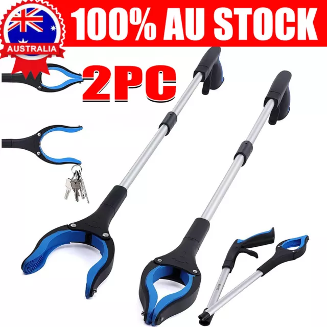 2x 32" Long Reach Pick Up Grabber Tool Folding Litter Picker Disability Aid Clip