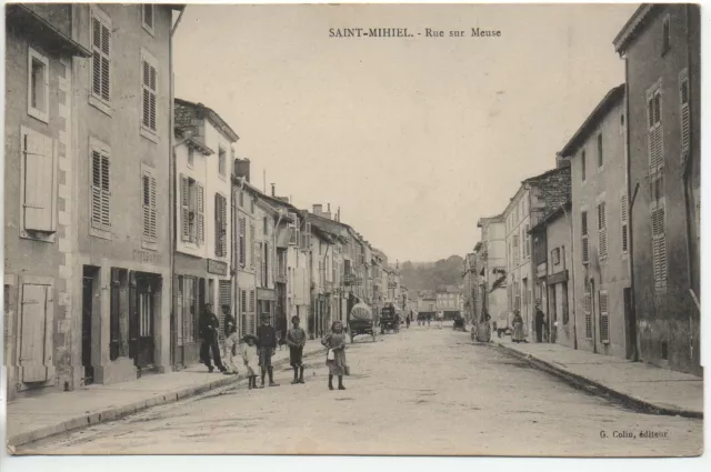 SAINT MIHIEL - Meuse - CPA 55 - La rue sur Meuse