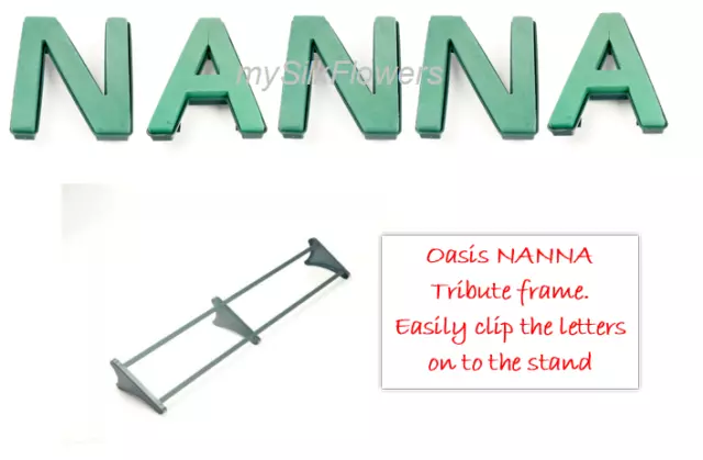 NANNA Funeral Flowers Oasis Frame and Letters Tribute Naylorbase with Stand