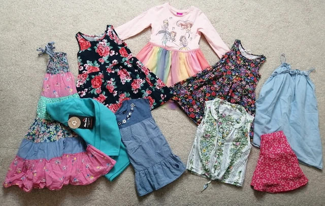 Girls Clothes Bundle Age 5-6 Years, Summer Dresses, Disney Princess, Tops VGC.