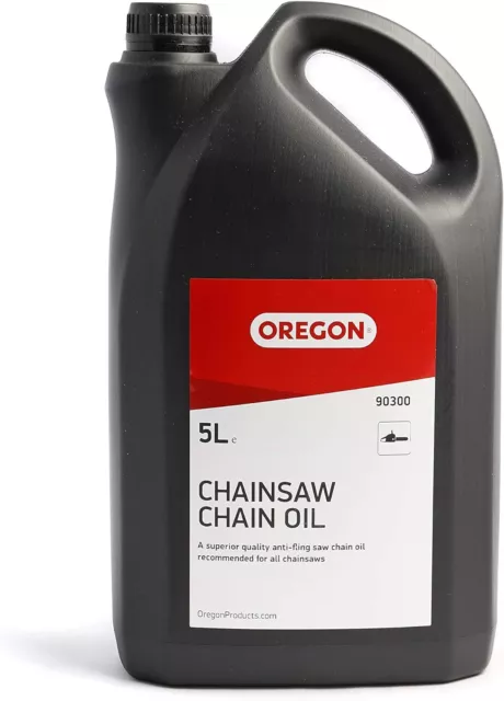 Oregon Chainsaw Chain & Guide Bar Oil, Premium Lubricant, 5 Litre Bottle (90300)