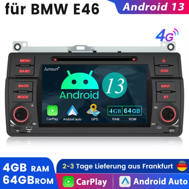 Android 13 Autoradio Octa Core 4+64G GPS Navi für BMW E46 Rover 75 MG ZT DVD CD