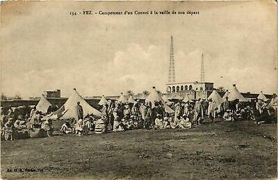 CPA ak fez camp convoy on the eve of its departure morocco (824724)