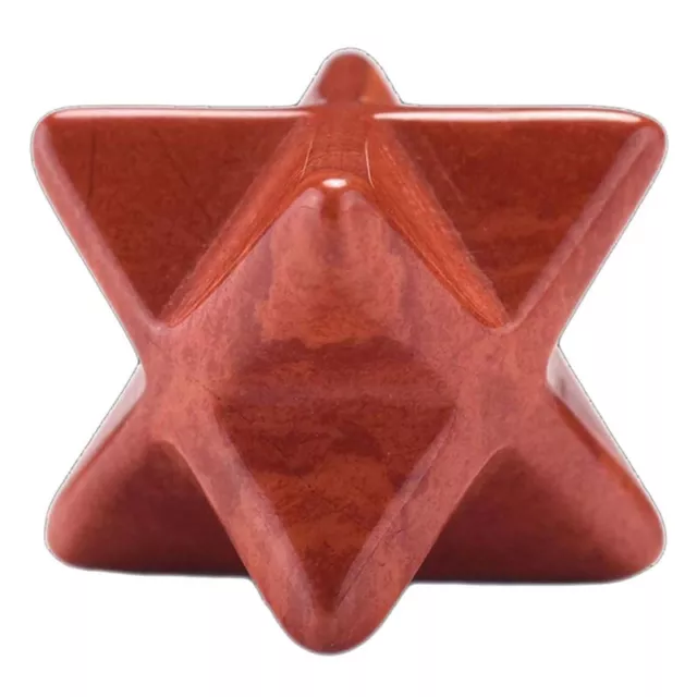 Red Jasper Merkaba Star Eight Points Healing Crystal Spiritual Positive Energy